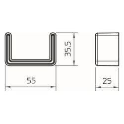 OBO Bettermann Schutzkappe US 3 KS, 25x50mm, Polyethylen, Pastellorange... OBO-6338458 4012195668039 (Abb. 1)