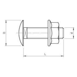 OBO Bettermann Flachrundschraube FRSB M6x12, M6x12, Edelstahl, Edelstahl... OBO-6406138 4012196077595 (Abb. 1)