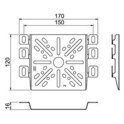 OBO Bettermann Montageplatte MP UNI FS, 115x170mm, Stahl, Zink... OBO-7084773 4012196146895 (Abb. 1)