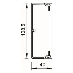 OBO Bettermann Wand- und Deckenkanal WDK 40x110x2000mm, 40x110x2000mm, PVC, Weiß... OBO-6191150 4012196501199 (Abb. 1)
