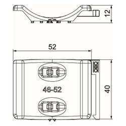 OBO Bettermann Universal-Gegenwanne 2058UW 52 LGR, 46-52mm, Polypropylen, Lichtgrau... OBO-1198052 4012196636211 (Abb. 1)