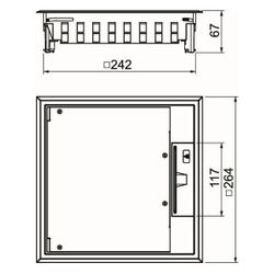 OBO Bettermann Geräteeinsatz GES9-3B U 7011, 264x264mm, Kunststoff, Grau... OBO-7405077 4012196460496 (Abb. 1)
