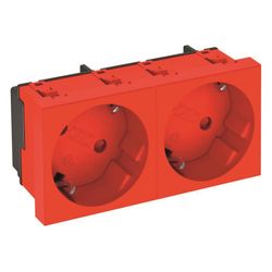 OBO Bettermann Schutzkontakt-Steckdose STD-D3S SRO2 33 Grad, 2-fach, 16A 250V, Kunststoff,... OBO-6120109 4012197256005 (Abb. 1)