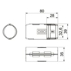 OBO Bettermann Quick-Pipe-Verbindungsmuffe 3000 MMS M32 LGR, M32, Polypropylen, Grau... OBO-2154087 4012196870103 (Abb. 1)