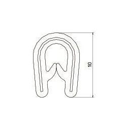 OBO Bettermann Kantenschutzband KSB 2 PVC, 10m 6,5x10mm, Kunststoff, schwarz... OBO-6072909 4012196295395 (Abb. 1)