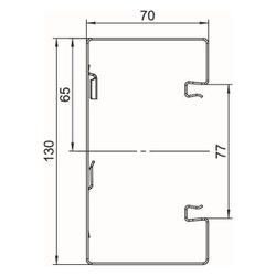 OBO Bettermann Geräteeinbaukanal GS-S70130RW, 70x130x2000mm, Stahl, Weiß... OBO-6277200 4012195660002 (Abb. 1)