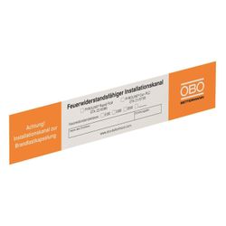 OBO Bettermann Kennzeichnungsschild IP PYL DE, 250x43mm, Kunststoff, Weiß... OBO-7214740 4012197399986 (Abb. 1)