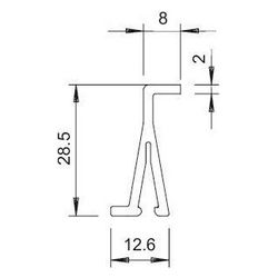 OBO Bettermann Trennwand WDKH-TW40LGR, 28,5x2000mm, PC/ABS, Lichtgrau... OBO-6175500 4012195812517 (Abb. 1)