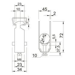 OBO Bettermann Bügelschelle 2056 40, 34-40mm, Stahl, feuerverzinkt... OBO-1160400 4012195064756 (Abb. 1)