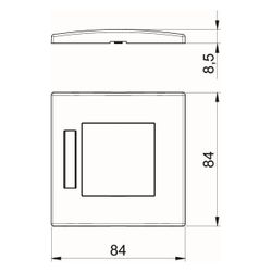 OBO Bettermann Abdeckrahmen AR45-BF1, 84x84x8,5mm, Kunststoff, Weiß... OBO-6119332 4012195888819 (Abb. 1)