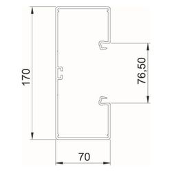 OBO Bettermann Geräteeinbaukanal GK-70170RW, 70x170x2000mm, PVC, Reinweiß... OBO-6274700 4012195657040 (Abb. 1)