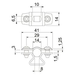OBO Bettermann Abstandschelle ASL 733 14 G, 12-14mm, Stahl, Galvanisch verzinkt... OBO-1362758 4012196600045 (Abb. 1)
