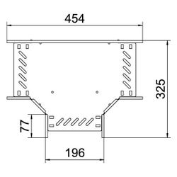 OBO Bettermann T-Stück RT 620 FS für Kabelrinne, 60x200mm, Stahl, Zink... OBO-6038104 4012197346683 (Abb. 1)