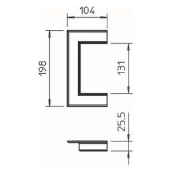 OBO Bettermann Wandabschlussblende G-KWAO70130RW, 198x104mm, Kunststoff, Reinweiß... OBO-6274820 4012195657477 (Abb. 1)