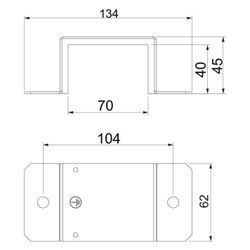 OBO Bettermann Verbinder BSKM-VD 0407 RW, 40x70mm, Weiß... OBO-7216511 4012196532476 (Abb. 1)