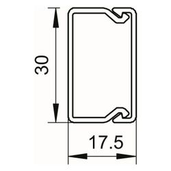 OBO Bettermann Wand- und Deckenkanal WDK 15030 15x30x2000mm, 375mm2, PVC, Grau... OBO-6025005 4012196332779 (Abb. 1)
