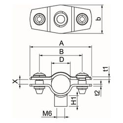 OBO Bettermann Abstandschelle ASG 732 12 G, 10-12mm, Stahl, Galvanisch verzinkt... OBO-1362412 4012196599622 (Abb. 1)