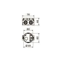 OBO Bettermann Unterputz-Gerätedose UG 46, 60mm Durchmesser 46mm Tiefe, Kunststoff, Tiefsc... OBO-2003700 4012196689897 (Abb. 1)