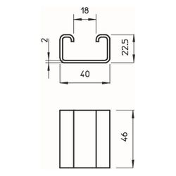 OBO Bettermann Distanzstück DSK 25, 46x40x22,5mm, Stahl, Zink... OBO-6416446 4012196229277 (Abb. 1)