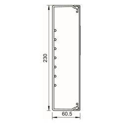 OBO Bettermann Wand- und Deckenkanal WDK 60x230x2000mm, 60x230x2000mm, PVC, Reinweiß... OBO-6191274 4012196799459 (Abb. 1)