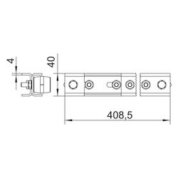 OBO Bettermann Potentialausgleichsschiene BigBar 1802/10VA, 5x40x408,5mm, Edelstahl 304... OBO-5015866 4012195002284 (Abb. 1)