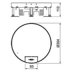 OBO Bettermann Runde Kassette RKS2 R9 V25, 110-155mm, 305mm Durchmesser, Rostfreier Stahl,... OBO-7409280 4012195867609 (Abb. 1)