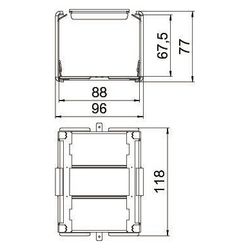 OBO Bettermann Stoßstellenverbinder PLM SIC 0810, EI90, 77x96mm, bandverzinkt, grau... OBO-7218031 4012197450953 (Abb. 1)