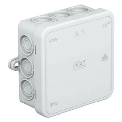 OBO Bettermann Kabelabzweigkasten A11 quadratisch, 85x85x40mm, Kunststoff, Lichtgrau... OBO-2000342 4012195152170 (Abb. 1)