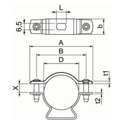 OBO Bettermann Abstandschelle ASL 733 36, 30-36mm, Aluminium... OBO-1362826 4012196600205 (Abb. 1)
