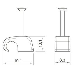 OBO Bettermann Haft-Clip 2026 25 LGR, 7-12mm, 25mm, Kunststoff, Lichtgrau... OBO-2228726 4012195219736 (Abb. 1)