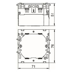 OBO Bettermann Geräteeinbaudose 71GD6, 1-fach 71x76x51mm, Kunststoff, Eisengrau... OBO-6288610 4012195148678 (Abb. 1)