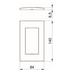 OBO Bettermann Abdeckrahmen Modul 45 AR45-F2, 84x140x8,5mm, Kunststoff, Reinweiß... OBO-6119342 4012195888840 (Abb. 1)