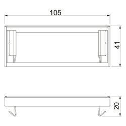 OBO Bettermann Endstück PLM EP 0410 RW, 105x20x41mm, Stahl, Weiß... OBO-7218088 4012197310264 (Abb. 1)