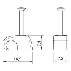 OBO Bettermann Haft-Clip 2025 25 LGR, 4-7mm, 25mm, rund, Kunststoff, Lichtgrau... OBO-2228629 4012195219613 (Abb. 1)