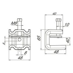 OBO Bettermann Trägerklammer SSP 20-40 M8, 20-40mm, Stahl, feuerverzinkt... OBO-1486288 4012196342204 (Abb. 1)