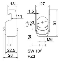 OBO Bettermann Bügelschelle 2056, 16-22mm, Stahl, feuerverzinkt, 1186516... OBO-1186516 4012196849871 (Abb. 1)