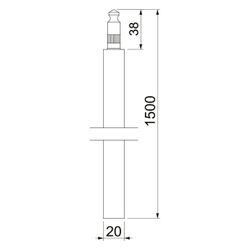 OBO Bettermann Staberder 219/20 BP-VA, 1.500mm, 20mm, Edelstahl 316 (V4A)... OBO-5000866 4012195371830 (Abb. 1)