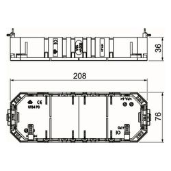 OBO Bettermann Universalträger UT4 Becherform, 208x76x36mm, Polyamid, Graphitschwarz... OBO-7408725 4012196435258 (Abb. 1)