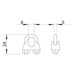 OBO Bettermann Drahtseilklemme 947 5mm, nicht isoliert, Stahl, galvanisch verzinkt... OBO-5302056 4012195414612 (Abb. 1)