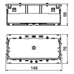 OBO Bettermann Geräteeinbaudose 71GD7-2, 148x77x58mm, Kunststoff, Eisengrau... OBO-6288608 4012196789146 (Abb. 1)