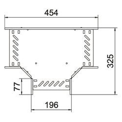 OBO Bettermann T-Stück RT 620 FS für Kabelrinne, 60x200mm, Stahl, Zink... OBO-6038104 4012197346683 (Abb. 1)