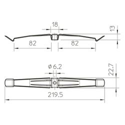 OBO Bettermann Kabelklammer 2033 M A2, 16 Leitungen NYM 3x1,5, Edelstahl 301, Unbehandelt... OBO-2204000 4012195036616 (Abb. 1)