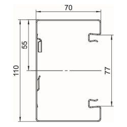 OBO Bettermann Geräteeinbaukanal GS-S70110RW, 70x110x2000mm, Stahl, Reinweiß... OBO-6277000 4012195658726 (Abb. 1)