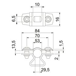 OBO Bettermann Abstandschelle ASL 733 53, 44-53mm, Stahl, feuerverzinkt... OBO-1362734 4012196600007 (Abb. 1)