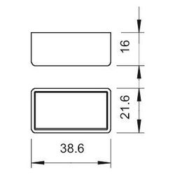 OBO Bettermann Endkappe CM3518 SK, 38,6x21,6x16mm, Kunststoff, Orange... OBO-1124502 4012195668114 (Abb. 1)