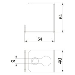 OBO Bettermann Installationsbügel BSKM-BD 0711, 70x110mm, Stahl, bandverzinkt... OBO-7216372 4012195917397 (Abb. 1)