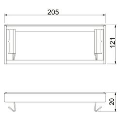 OBO Bettermann Endstück PYROLINE Rapid PLM EP 1220 FS, 205x20x121mm, Stahl, bandverzinkt... OBO-7218094 4012197310240 (Abb. 1)