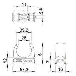 OBO Bettermann Quick-Schelle M40, 40mm, Polypropylen, Lichtgrau... OBO-2149028 4012195584292 (Abb. 1)