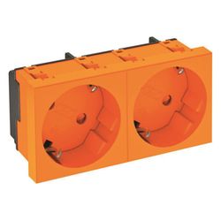 OBO Bettermann Schutzkontakt-Steckdose STD-D3S ROR2 33 Grad 2-fach, 16A 250V, Kunststoff, ... OBO-6120105 4012197255879 (Abb. 1)