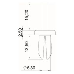 OBO Bettermann Spreizniet KSN22, 6,5mm Lochdurchmesser, 2,8-4mm Klemmbereich, PA, Lichtgra... OBO-6178525 4012196337057 (Abb. 1)